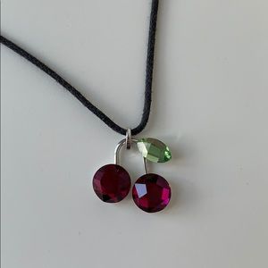 Vintage Swarovski Cherry Pendant Necklace